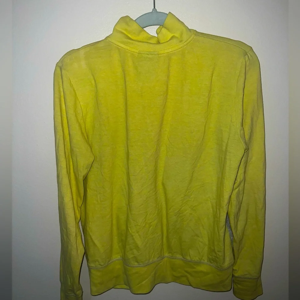 NIKE Organic Cotton Zip Up Grey and Yellow Size Medium - Picture 2 of 4